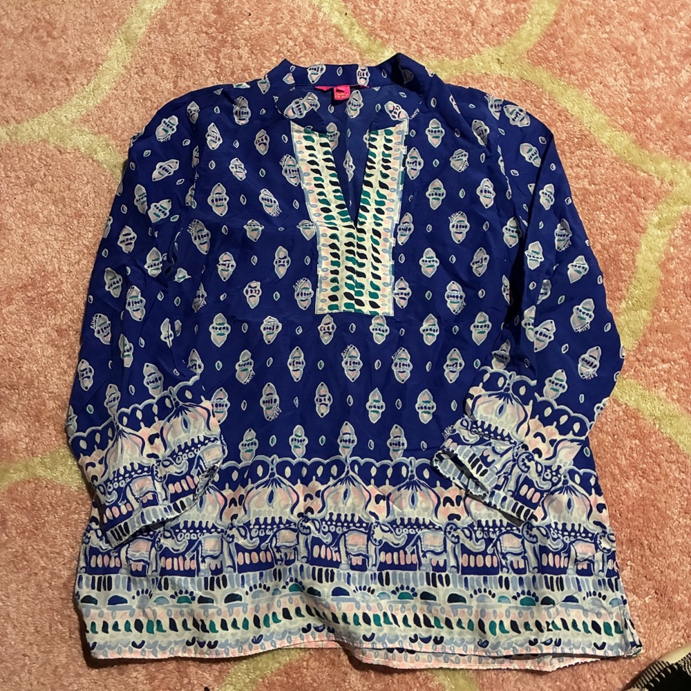 Lilly Pulitzer Popover Asani tunic in Lapis Lazuli